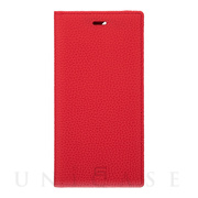 【iPhone12/12 Pro ケース】Shrunken-Calf Leather Book Case (Red)