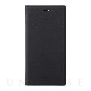 【iPhone12 Pro Max ケース】Shrunken-Calf Leather Book Case (Black)