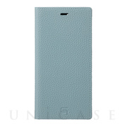 【iPhone12 Pro Max ケース】Shrunken-Calf Leather Book Case (Baby Blue)