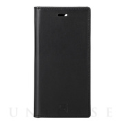 【iPhone12 mini ケース】Italian Genuine Leather Book Case (Black)