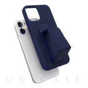 【iPhone12 mini ケース】CLEAR GRIPCASE Saffiano (Navy Blue)