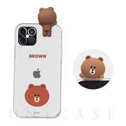 【iPhone12/12 Pro ケース】Figure BASIC CLEAR SOFT (FACE BROWN)