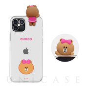 【iPhone12/12 Pro ケース】Figure BASIC CLEAR SOFT (FACE CHOCO)