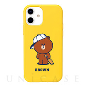 【iPhone12 mini ケース】Brown’s Sports Club COLOR SOFT (BROWN BASE BALL)