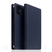 【iPhone12 mini ケース】Carbon Leather Case (Navy)