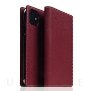 【iPhone12/12 Pro ケース】Full Grain Leather Case (Burgundy Rose)