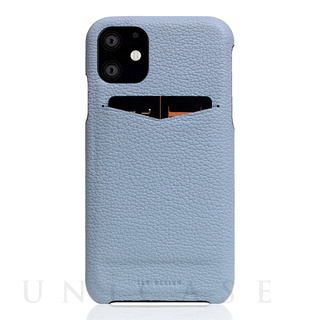 【iPhone12/12 Pro ケース】Full Grain Leather Back Case (Powder Blue)