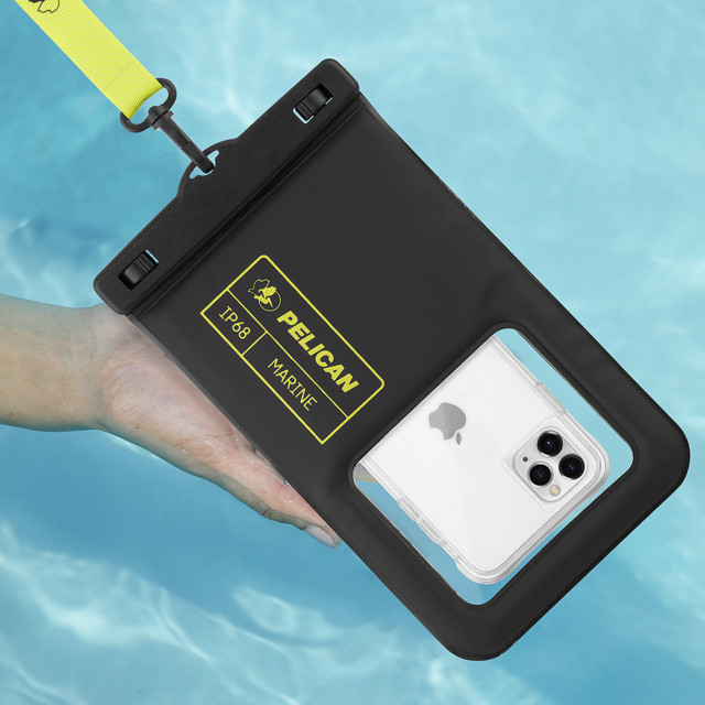 防水ポーチ Marine Waterproof Floating Pouch XL for Universal Max 7.0 inch (Black/Lime Green)サブ画像