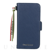 【iPhone12 mini ケース】“サフィアーノ調” PU Leather Book Type Case (ブルー)