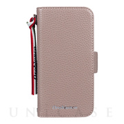 【iPhone12 mini ケース】“シュリンク” PU Leather Book Type Case (グレー)