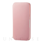 【iPhone12 Pro Max ケース】レザーケース NEUTZ 磁石付き 手帳型 (ピンク)