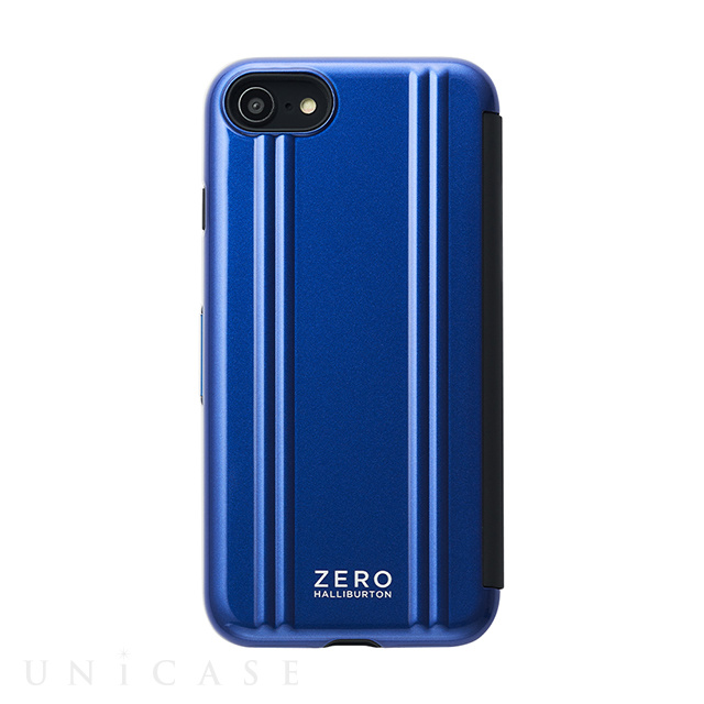 【アウトレット】【iPhoneSE(第3/2世代)/8/7 ケース】ZERO HALLIBURTON Hybrid Shockproof Flip Case for iPhoneSE(第2世代) (Blue)