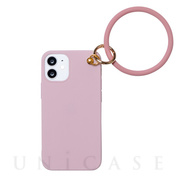 【iPhone12 mini ケース】リング付き背面ケース RING CASE (PINK)