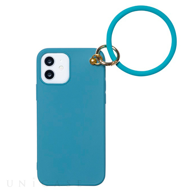 【iPhone12/12 Pro ケース】リング付き背面ケース RING CASE (BLUE)