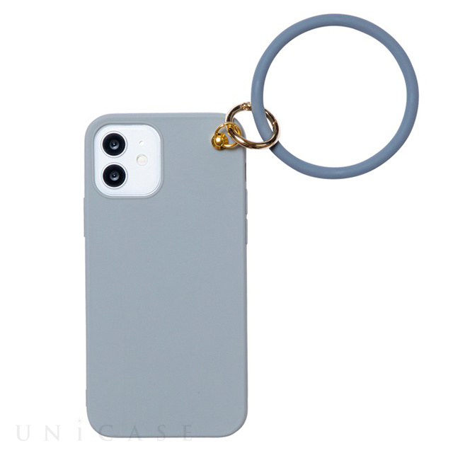 【iPhone12/12 Pro ケース】リング付き背面ケース RING CASE (GREY)