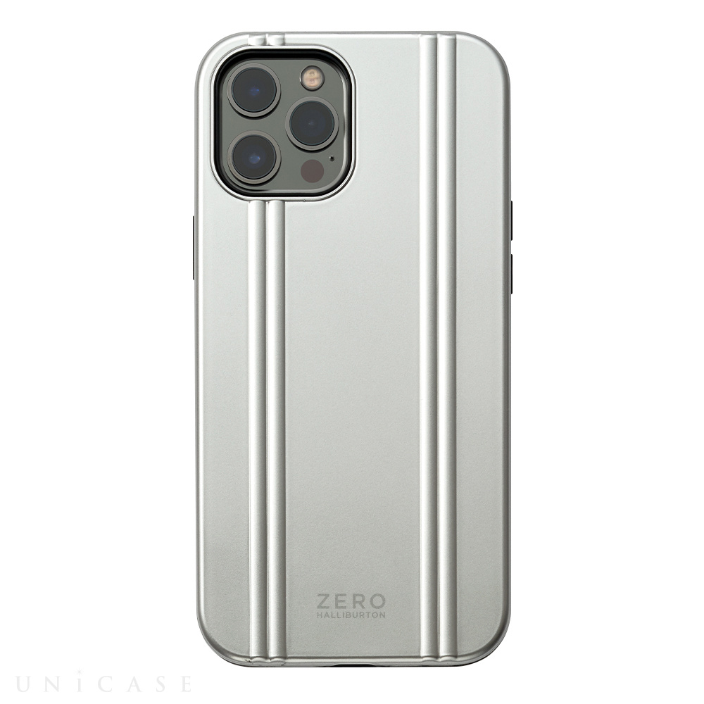 【iPhone12 Pro Max ケース】MagSafe 充電可能 ZERO HALLIBURTON Hybrid Shockproof Case for iPhone12 Pro Max(Silver)