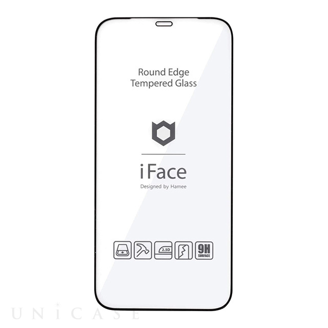 【iPhone12 Pro Max フィルム】iFace Round Edge Tempered Glass Screen Protector ラウンドエッジ強化ガラス 液晶保護シート (ブラック)