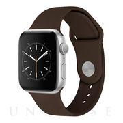 【Apple Watch バンド 49/45/44/42mm】シリコンバンド (ダークブラウン) for Apple Watch Ultra2/1/SE(第2/1世代)/Series9/8/7/6/5/4/3/2/1