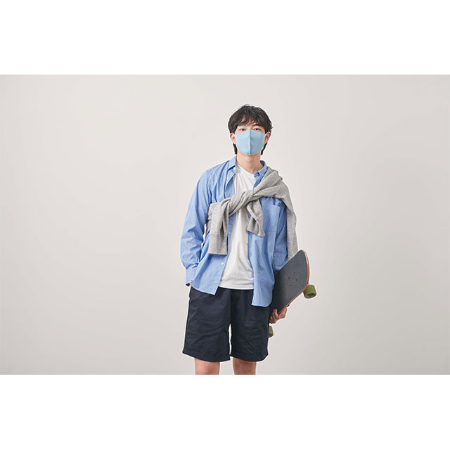 デザイナーズパックマスクANYe [持続冷感(涼感)･W抗菌･防臭･360度ストレッチ性能･日本製] [2021年春夏モデル] メンズ (ブルー)サブ画像