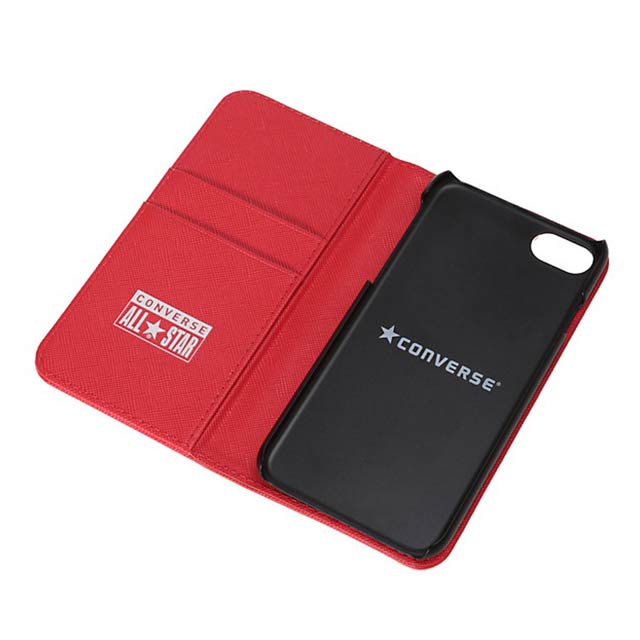【iPhoneSE(第3/2世代)/8/7 ケース】Logo PU Leather Book Type Case (RED)サブ画像