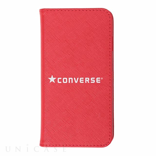 【iPhoneSE(第3/2世代)/8/7 ケース】Logo PU Leather Book Type Case (RED)