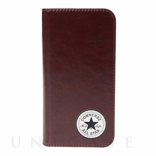 CONVERSE（コンバース）【iPhone12/12 Pro ケース】Uncle Patch PU Leather Book Type Case (BROWN)