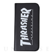 【iPhone12/12 Pro ケース】HOME TOWN Logo PU Leather Book Type Case (BLK/WHT)