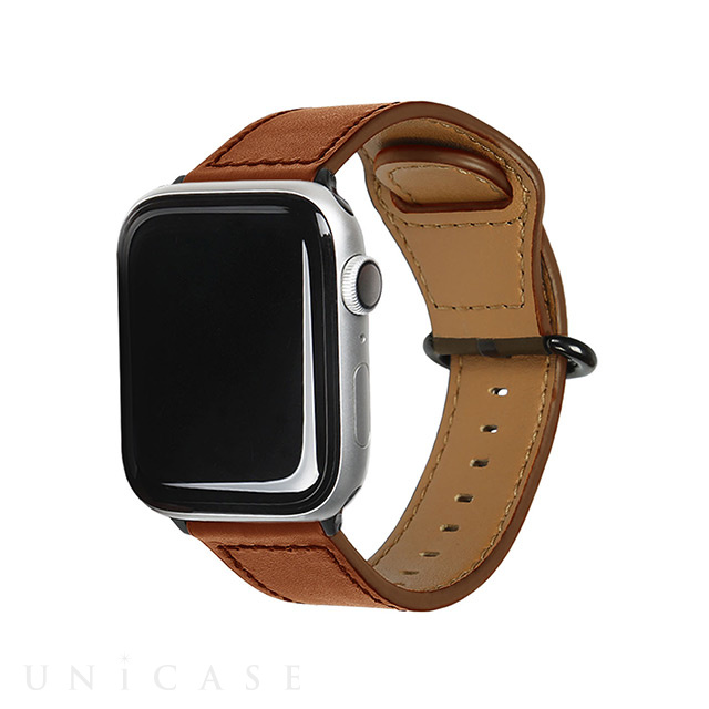 【Apple Watch バンド 41/40/38mm】GENUINE LEATHER STRAP (ブラウン) for Apple Watch SE(第2/1世代)/Series9/8/7/6/5/4/3/2/1