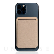 【iPhone】MagSafe対応 Full Grain Leather カードケース (ライトクリーム)
