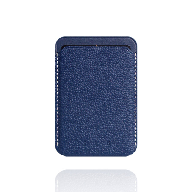 【iPhone】MagSafe対応 Full Grain Leather カードケース (ネイビーブルー)サブ画像