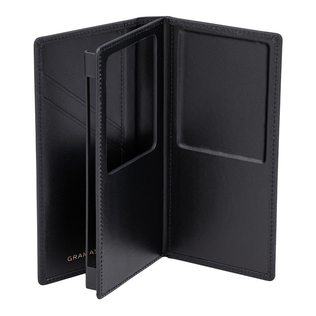 【マルチ スマホケース】”UNIVERSAL CASE” German Shrunken-calf Genuine Leather Book Case (Regular size) Blackサブ画像