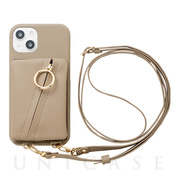 【iPhone13 ケース】Clutch Ring Case for iPhone13 (beige)