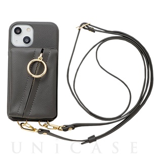 【iPhone13 mini/12 mini ケース】Clutch Ring Case for iPhone13 mini (dark gray)