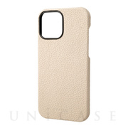 【iPhone13 Pro Max ケース】German Shrunken-calf Leather Shell Case (White)