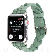 【Apple Watch バンド 45/44/42mm】ラティスレザーベルト (グリーン) for Apple Watch SE(第2/1世代)/Series8/7/6/5/4/3/2/1