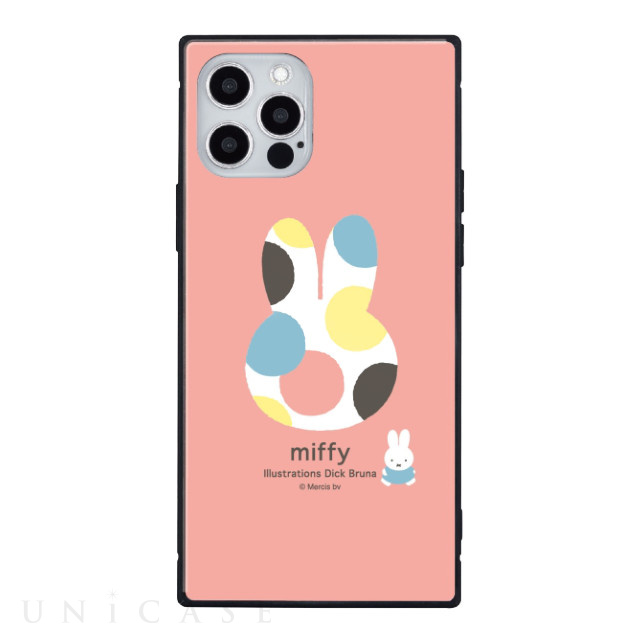 【iPhone12/12 Pro ケース】ミッフィー オータムカラー スクエアガラスケース (ピンク)