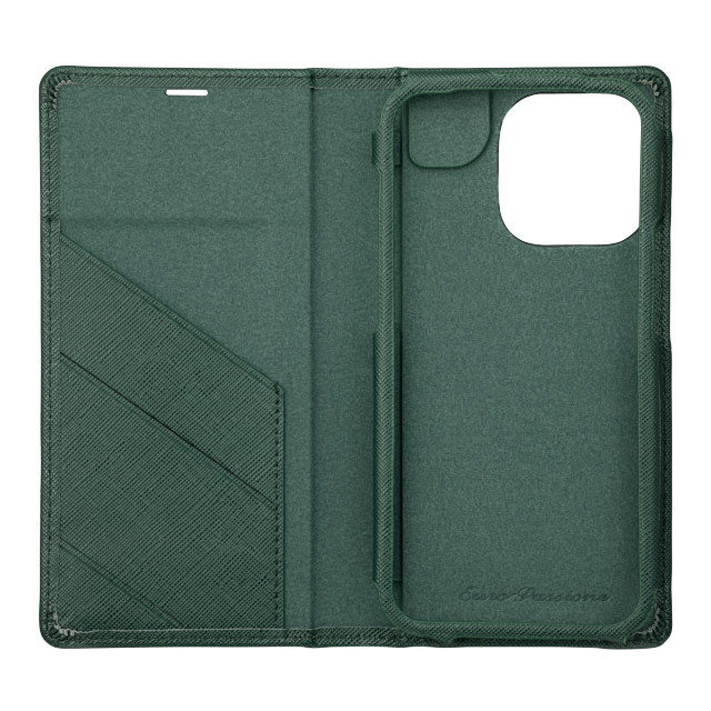 【iPhone13 Pro ケース】“EURO Passione” PU Leather Book Case (Forest Green)サブ画像