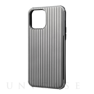 【iPhone13 Pro Max/12 Pro Max ケース】”Rib-Slide” Hybrid Shell Case (Gray)