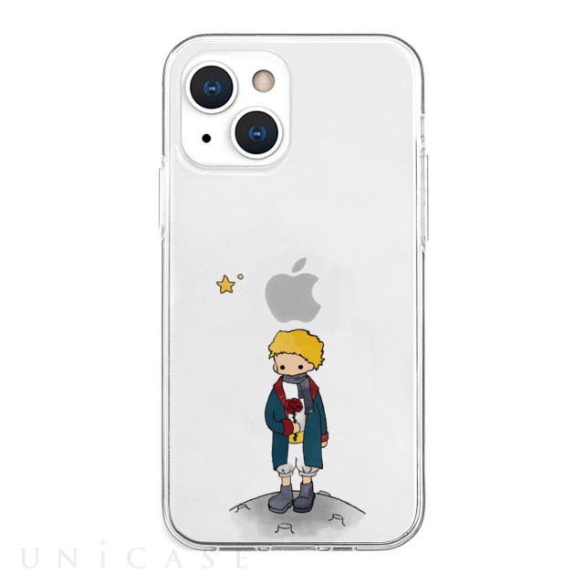 【iPhone13 mini ケース】ソフトクリアケース (リトルプリンスとバラ)