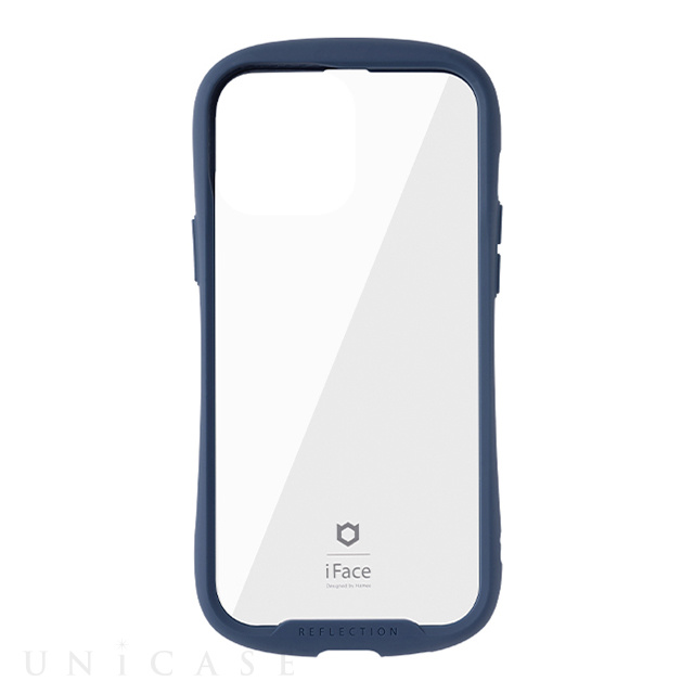 【iPhone13 Pro Max ケース】iFace Reflection強化ガラスクリアケース (ネイビー)