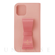 【iPhone13 ケース】Folio Case Stand ＆ Ring Ribbon 2-Tone (Baby Pink/Vivid Pink)