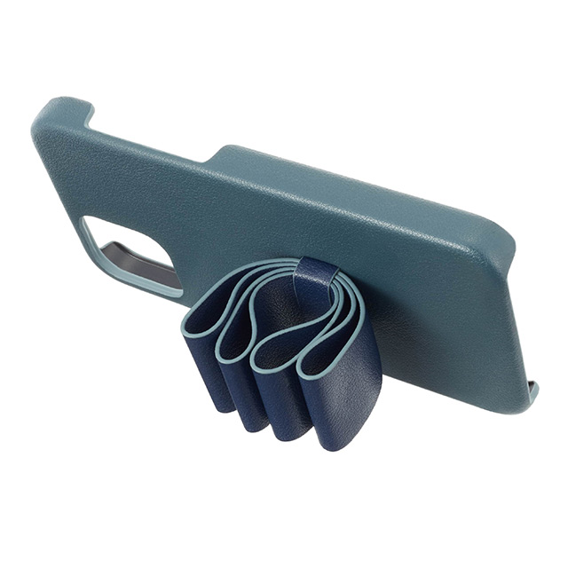 【iPhone13 mini ケース】Slim Wrap Case Stand ＆ Ring Ribbon 2-Tone (Navy/Vintage Blue)サブ画像