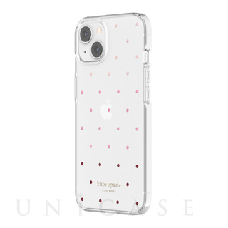 【iPhone13 ケース】Protective Hardshell Case (Pin Dot Ombre/Pink/Clear)
