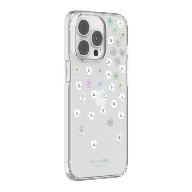 【iPhone13 Pro ケース】Protective Hardshell Case (Scattered Flowers/Iridescent/Clear/White/Gems)サブ画像