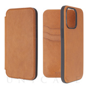 【iPhone13 Pro ケース】Folio Case Aging Leather (Brown)