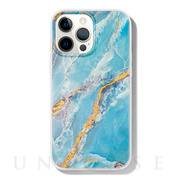 【iPhone13 Pro Max ケース】Ice Blue Marble Antimicrobial Case
