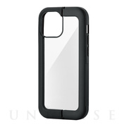 【iPhone13 mini ケース】ハイブリッドケース スタンド機能付き (ブラック)