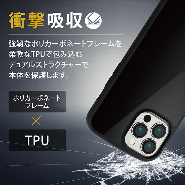 【iPhone13 Pro Max ケース】ハイブリッドケース/TOUGH SLIM LITE/MAGKEEP (ブラック)サブ画像