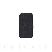【iPhone13 mini ケース】[FlipNote] 耐衝撃フリップノートケース (メランジブラック)