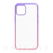 【iPhone13 ケース】HYBRID GLASS CLEAR CASE (salmon pink-lavender)
